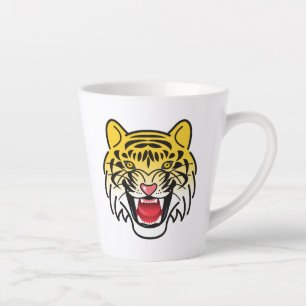 Smiling Tiger Face Artwork-21876 Latte Mug