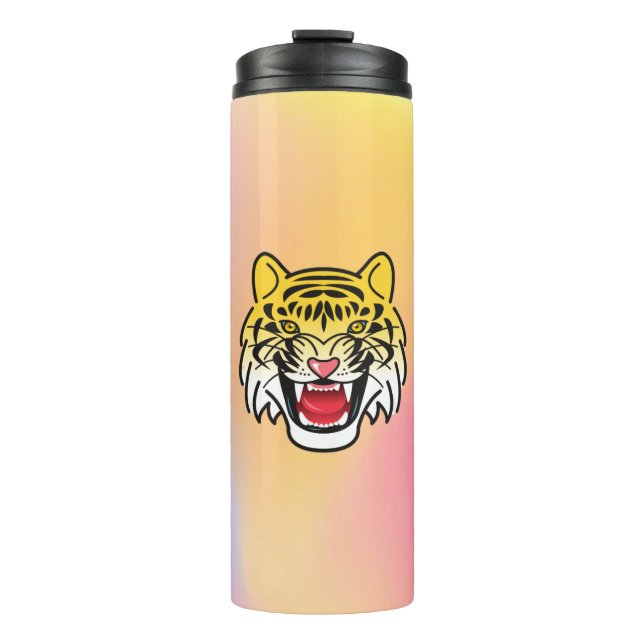 Smiling Tiger Face Artwork-21876 Thermal Tumbler (Front)