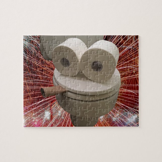 Smiling Toilet Face Jigsaw Puzzle (Horizontal)