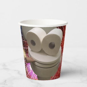 Smiling Toilet Face Paper Cups