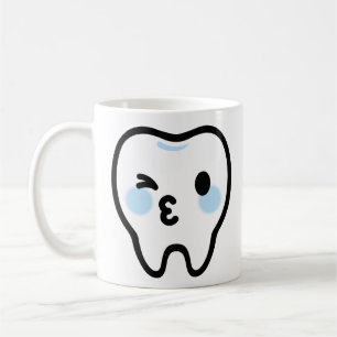 Smiling Tooth Character – Cute & Clean Illustratio Coffee Mug