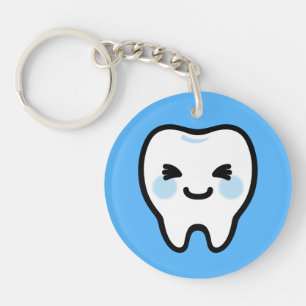 Smiling Tooth Character – Cute & Clean Illustratio Key Ring