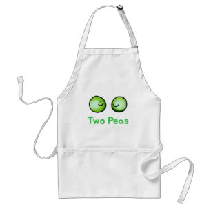 Smiling Two Peas Cute Friendship Art Standard Apron