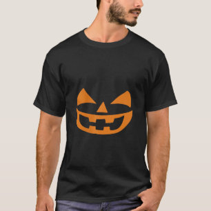 Smiling Vampire Pumpkin Emoticon Funny Halloween  T-Shirt