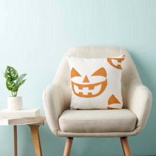 Smiling Vampire Pumpkin, Funny Halloween Cushion