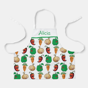 Smiling Veggies Apron