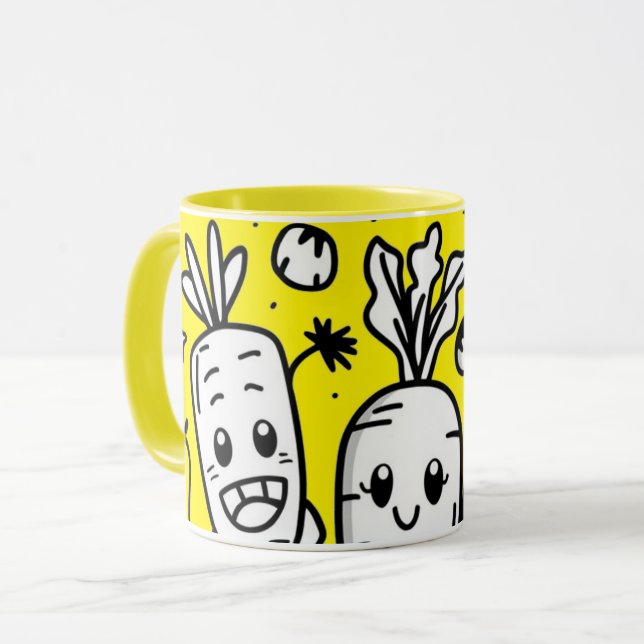 Smiling Veggies Coffee Mug (Front Left)