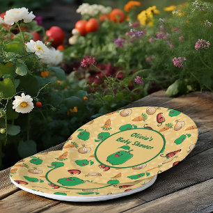 Smiling Veggies Paper Plate