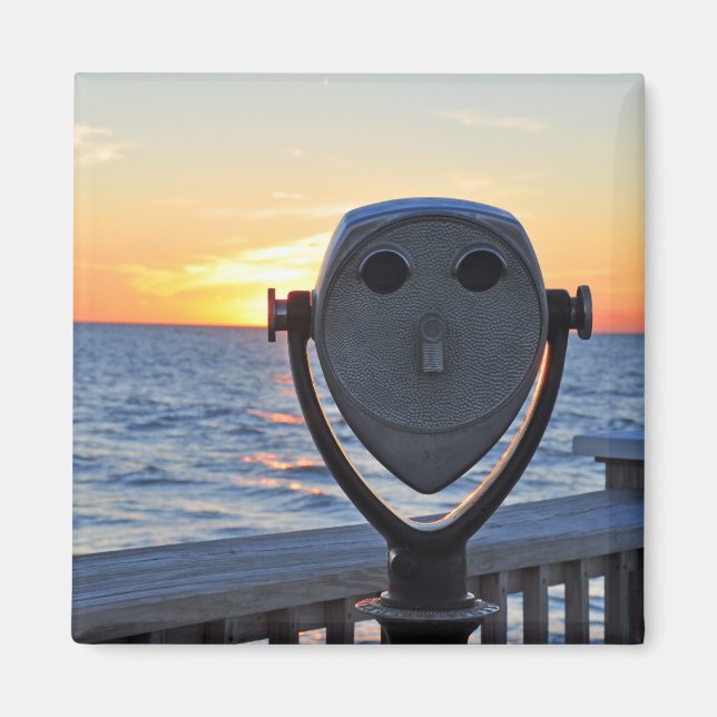 Smiling Viewfinder at Sunset Magnet (Front)