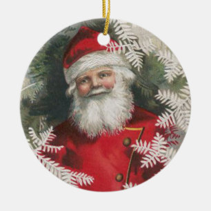 Smiling Vintage Santa Ornament
