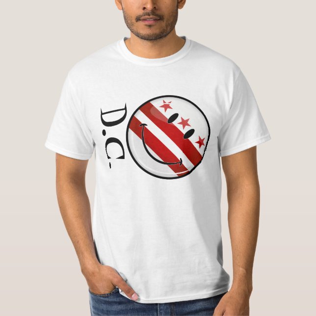 Smiling Washington DC Flag T-Shirt (Front)
