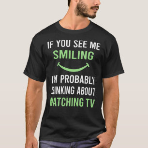 Smiling Watching TV T-Shirt