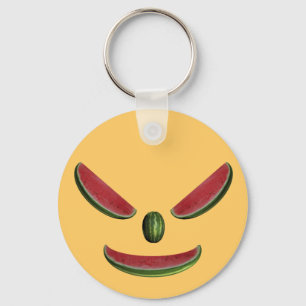 Smiling Watermelon Face Key Ring