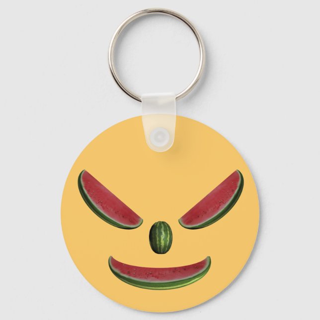 Smiling Watermelon Face Key Ring (Front)