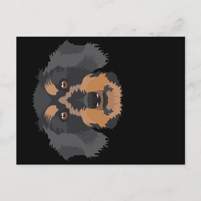 Smiling Wire-Haired Dachshund Postcard (Front)