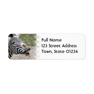 Smiling Zebra Mailing Label Return Address Label
