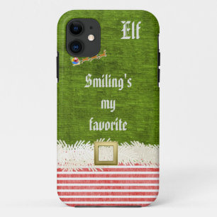 "Smiling's my favourite" Christmas Elf Quote iPhone 11 Case