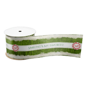 "Smiling's my favourite" Christmas Elf Quote Satin Ribbon