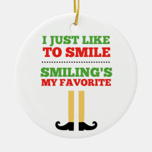 Smiling's My Favourite- Elf Ornament