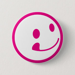 SMILY 6 CM ROUND BADGE