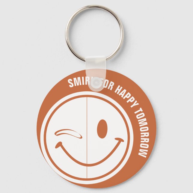 Smirk for Happy Tomorrow Key Ring (Front)