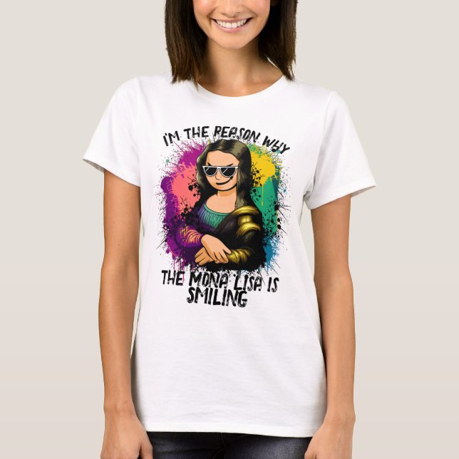 Smirk of Mona T-Shirt (Front)