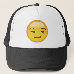 Smirking Face Emoji Trucker Hat