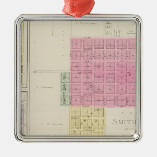 Smith Centre, Gould City, Motor, Webster, Kansas Metal Ornament