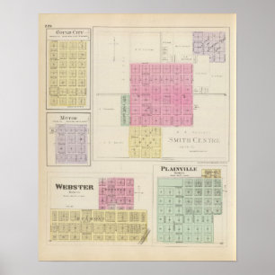 Smith Centre, Gould City, Motor, Webster, Kansas Poster