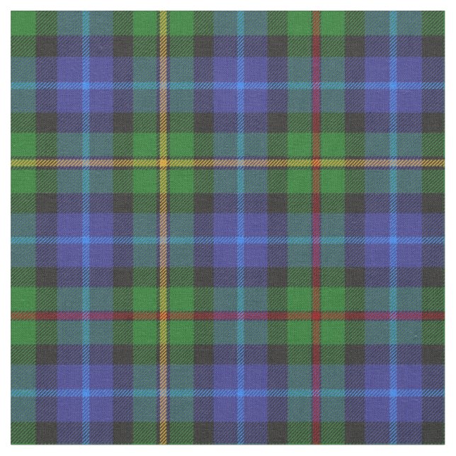 Smith Clan Scottish Tartan Plaid Pattern Fabric (Close Up)
