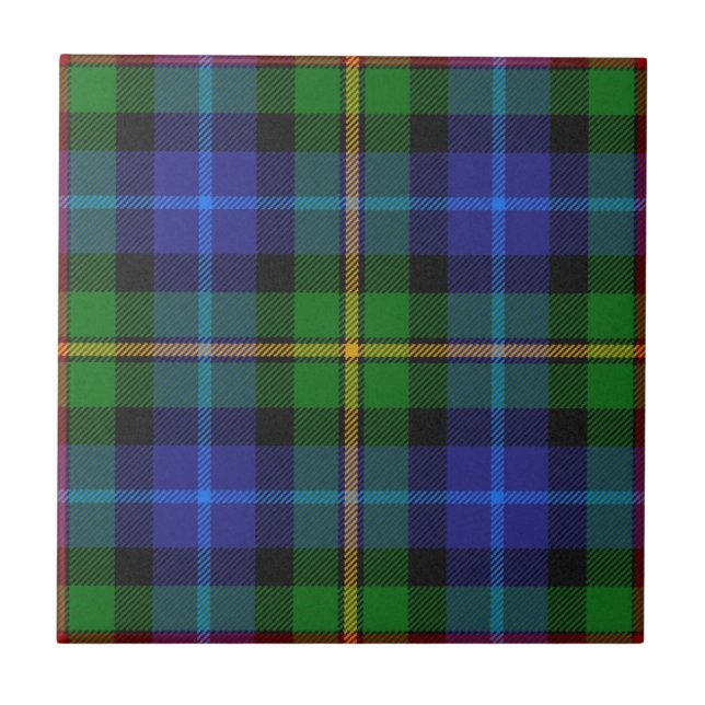 Smith Clan Tartan Plaid Pattern Ceramic Tile (Front)