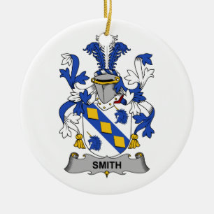 Smith Family Crest Ceramic Tree Decoration