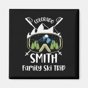 Smith Family Ski Trip Skiing Googles Vacation Matc Magnet