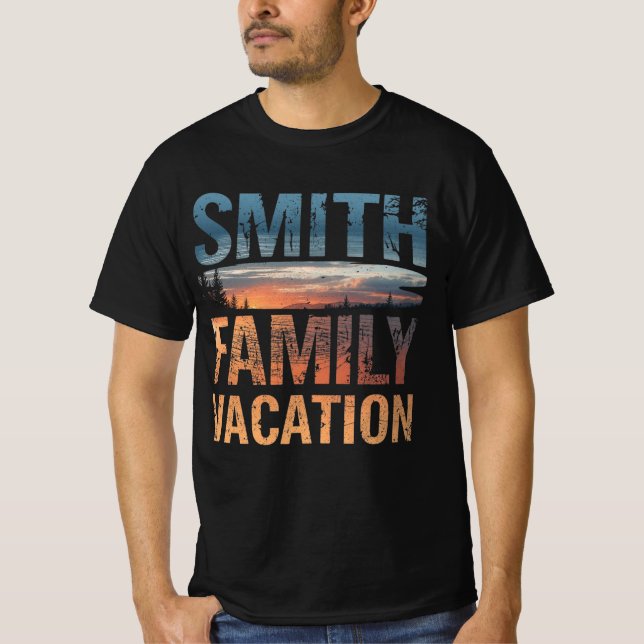 Smith Family Vacation Custom Matching Travel T-Shirt (Front)