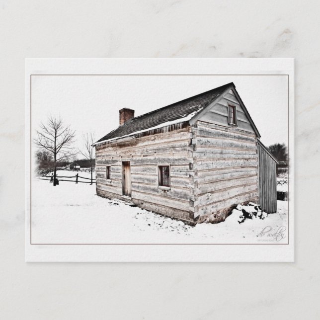 Smith Log Home, Palmyra, New York Postcard (Front)
