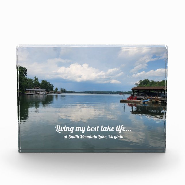 Smith Mountain Lake Photo Block Decor (Front)