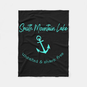 Smith Mountain Lake Va Unsalted Shark Free Boating Fleece Blanket