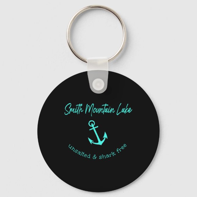 Smith Mountain Lake Va Unsalted Shark Free Boating Key Ring (Front)