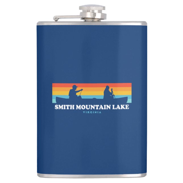 Smith Mountain Lake Virginia Canoe Hip Flask (Front)