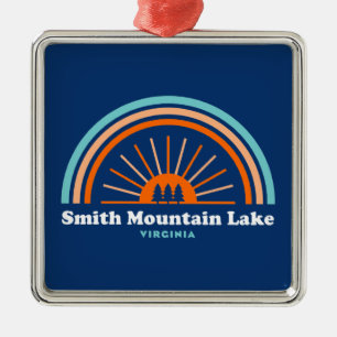 Smith Mountain Lake Virginia Rainbow Metal Ornament
