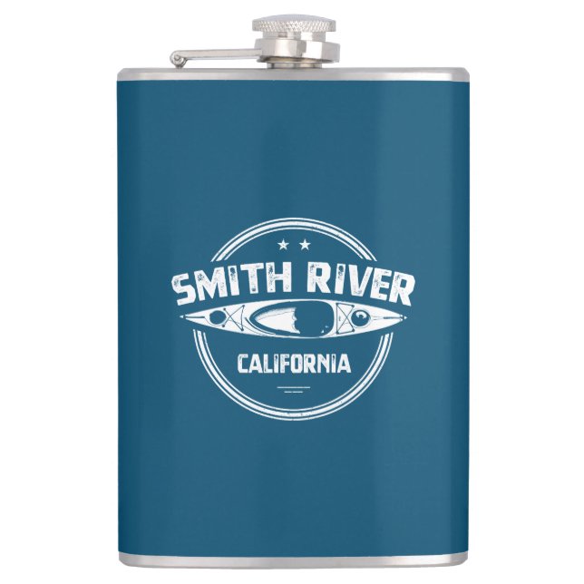 Smith River California Kayaking Hip Flask (Front)