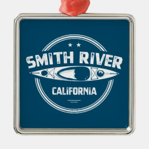 Smith River California Kayaking Metal Ornament