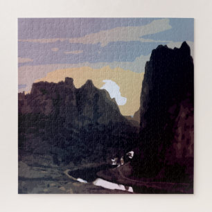 Smith Rock at Sunset Jigsaw Puzzle