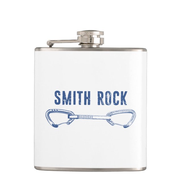 Smith Rock Climbing Quickdraw Hip Flask (Front)