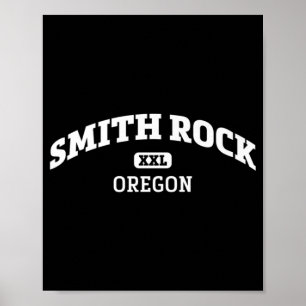 Smith Rock College Style Rock Climbing Area Design Poster