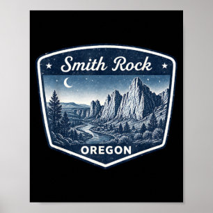 Smith rock oregon hiking climbing outdoor poster