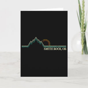 Smith Rock Oregon Retro Mountain Climbing Summer Card