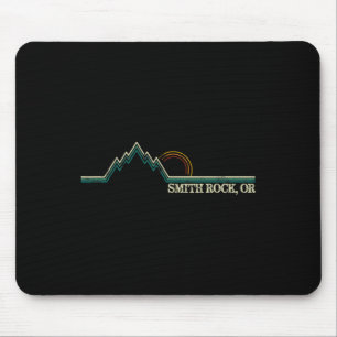 Smith Rock Oregon Retro Mountain Climbing Summer Mouse Pad