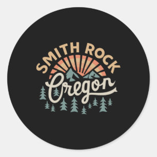 Smith Rock, Oregon Rock Climbing State Park Classic Round Sticker