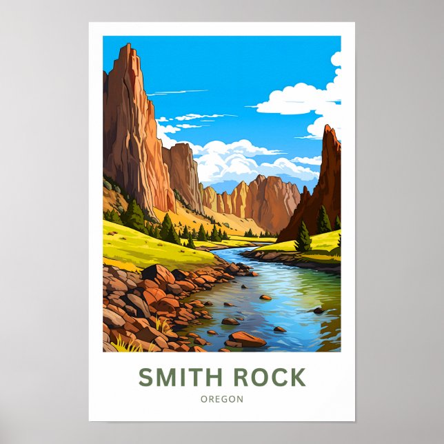 Smith Rock Oregon Travel Print (Front)